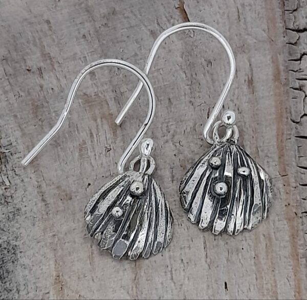 Mini Cockle Shell  Drop Earrings