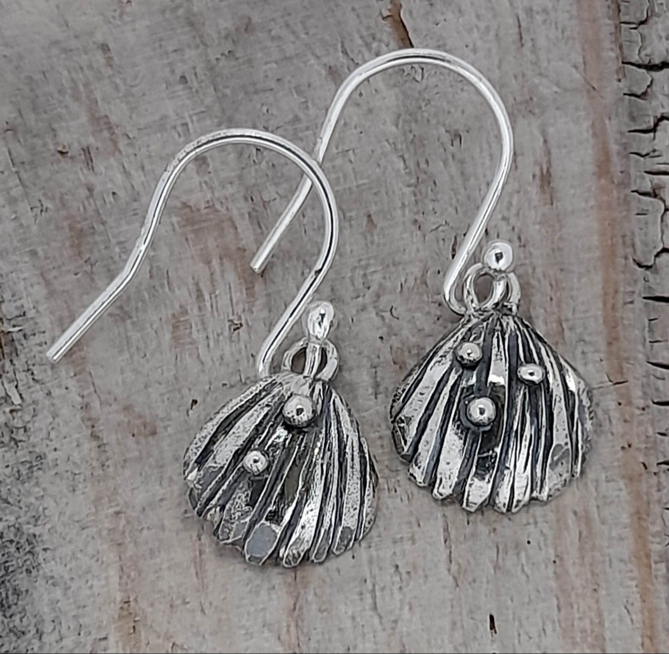 Mini Cockle Shell  Drop Earrings - Image 2