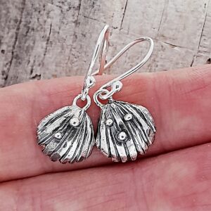 Mini Cockle Shell  Drop Earrings - Image 1