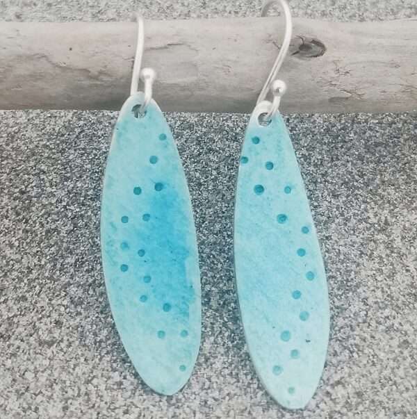 "Mara" Footprints in the Sand Drop Earrings