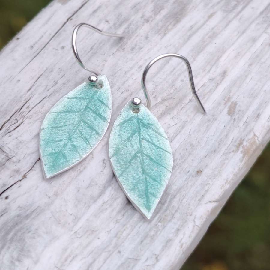 "Mara" Leaf Drop Earrings - Image 1