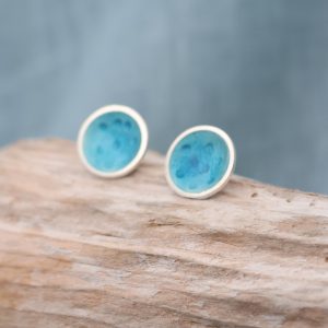 Mara Stud Earrings Blue Turquoise