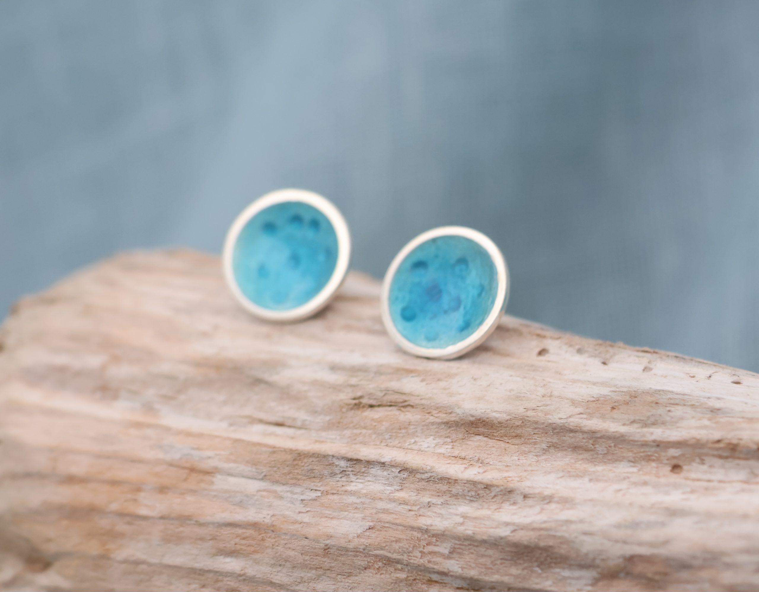 Mara Stud Earrings Blue Turquoise - Image 1