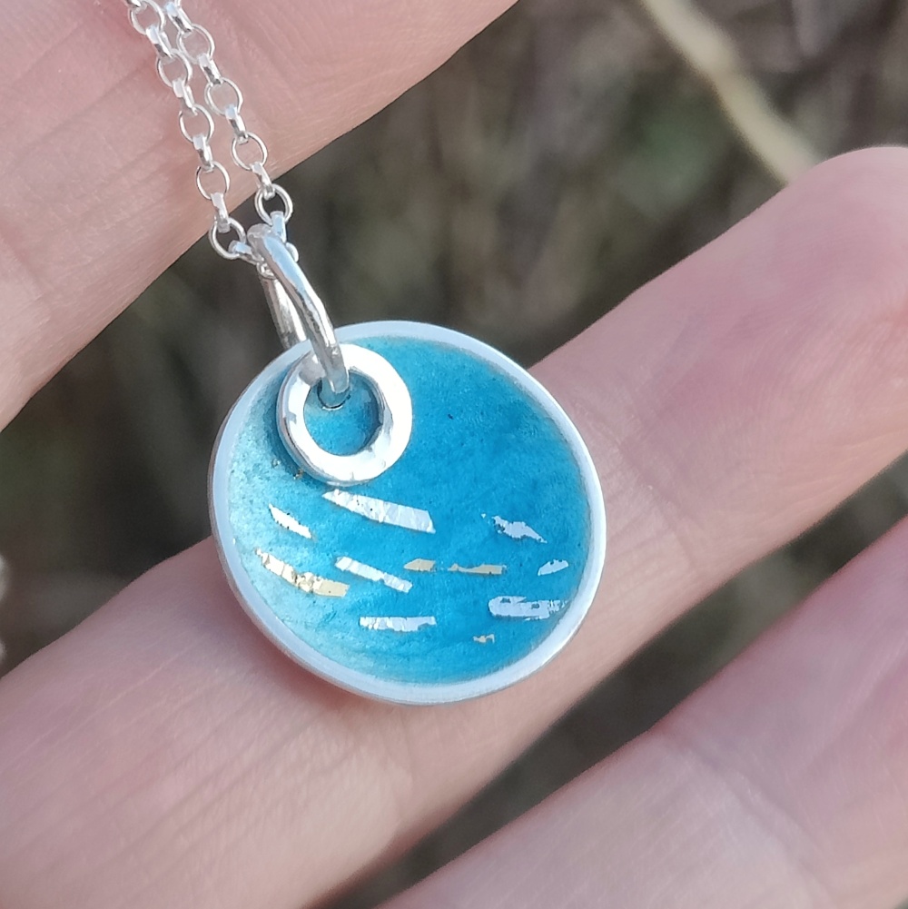 Mara Pendant Aqua Blue (small) - Image 1