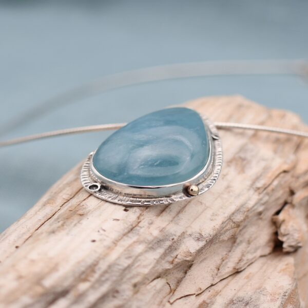 Aquamarine Limpet Pendant