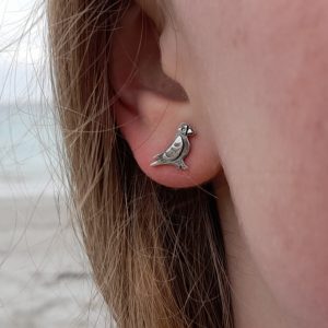 Tiny Puffin Earstuds (shown on model)