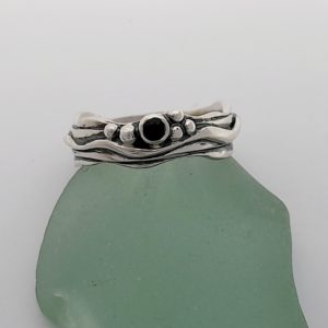 Tiny Wave Ring with Tourmaline