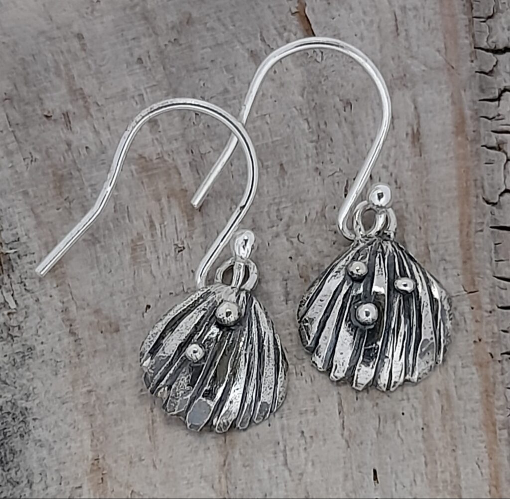 Mini Cockle Shell  Drop Earrings
