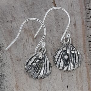 Mini Cockle Shell  Drop Earrings - Image 2