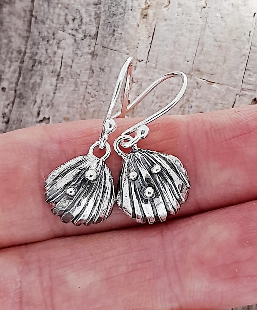 Mini Cockle Shell  Drop Earrings