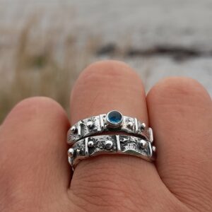 Limpet Shell Wrap Ring with Green Tourmaline - Image 3