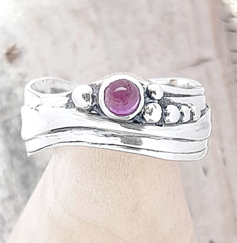 Amethyst Medium Wave Ring