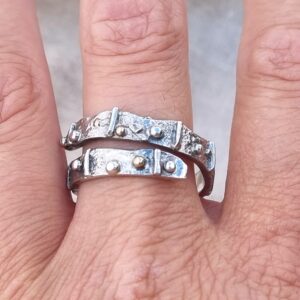 Limpet Shell Wrap Ring with Tiny Gold Details - Image 2