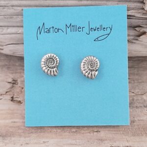 Silver Ammonite Studs - Image 2