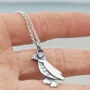 Silver Puffin Pendant - Image 2