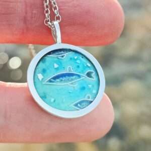 Enamelled Herring Shoal Pendant - Image 4