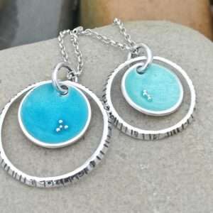 Rockpool Reflections Pendant- Turquoise Blue - Image 2