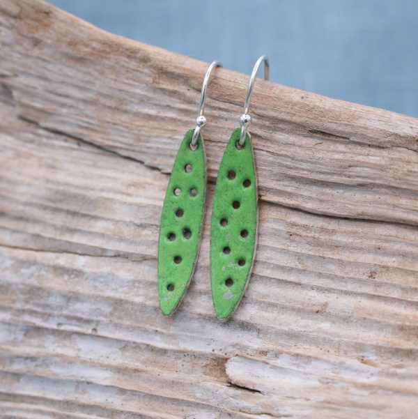Mara Drop Earrings Bright Green