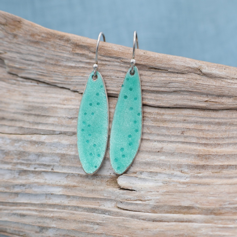 "Mara" Footprints in the Sand Drop Earrings - Image 1