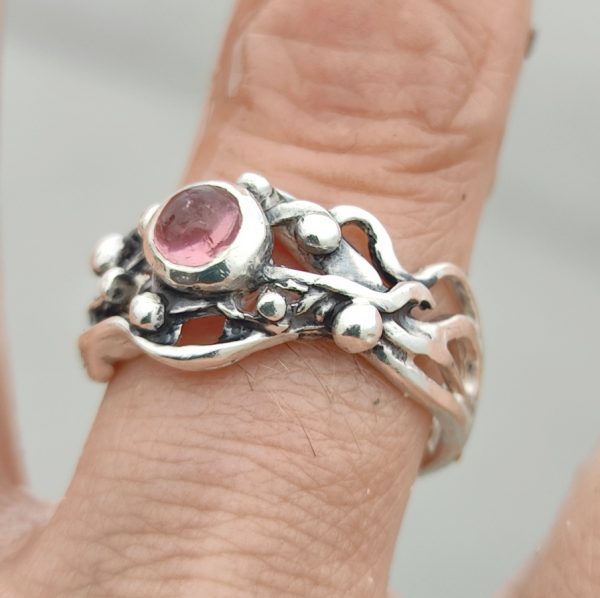 Pink Tourmaline Seaweed Wrack Ring