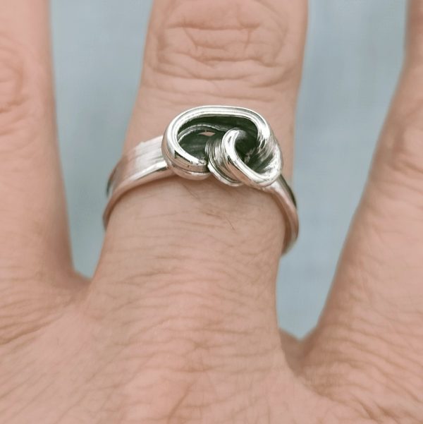 Sea Ribbons Sculpture Ring (oxidised)