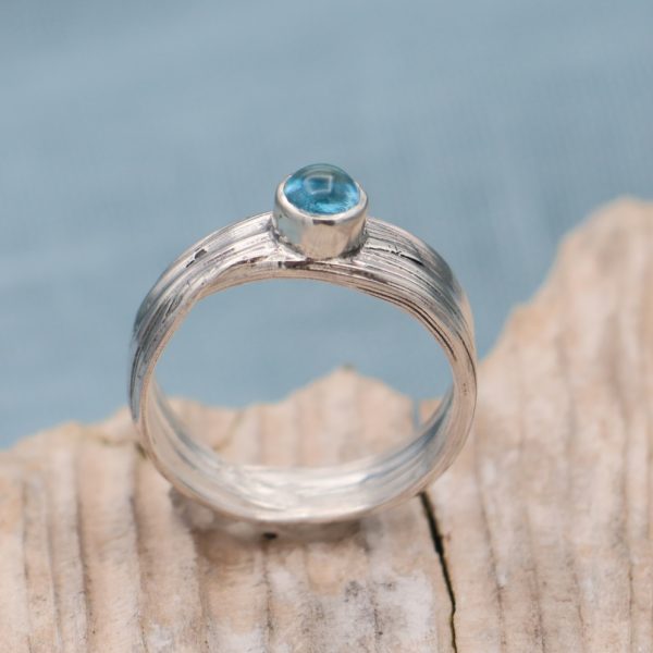 Sea Ribbons Medium Topaz Ring UK Size T