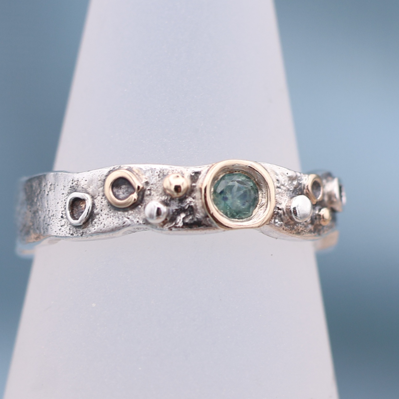 Sapphire Shoreline Scatter Ring UK N - Image 4