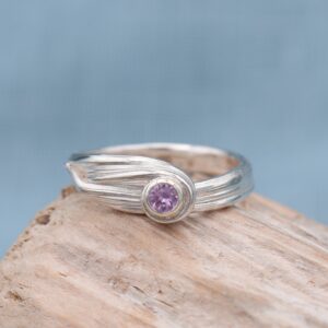 Sea Ribbons Pink Sapphire Ring - Image 1
