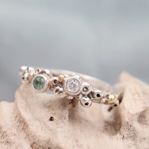 Diamond & Sapphire Mermaid Ring - Image 7