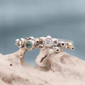 Diamond & Sapphire Mermaid Ring - Image 1