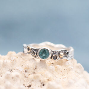 Sapphire Shoreline Scatter Ring - Image 1