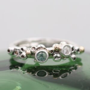 Diamond & Sapphire Mermaid Ring - Image 6