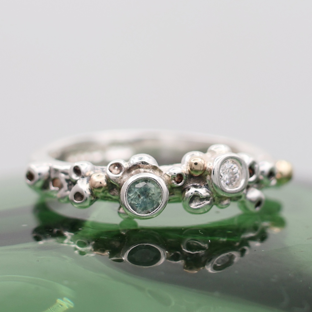 Diamond & Sapphire Mermaid Ring - Image 6