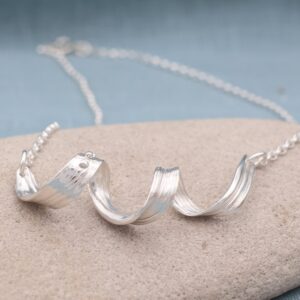 Sea Ribbons Spiral Necklet - Image 2