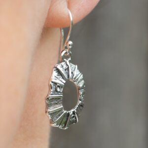 Limpet Shell Fragment Drop Earrings - Image 1