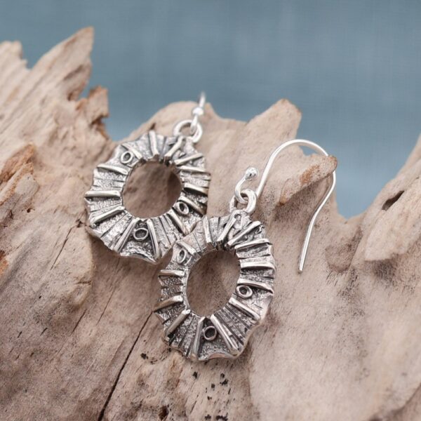 Limpet Shell Fragment Drop Earrings