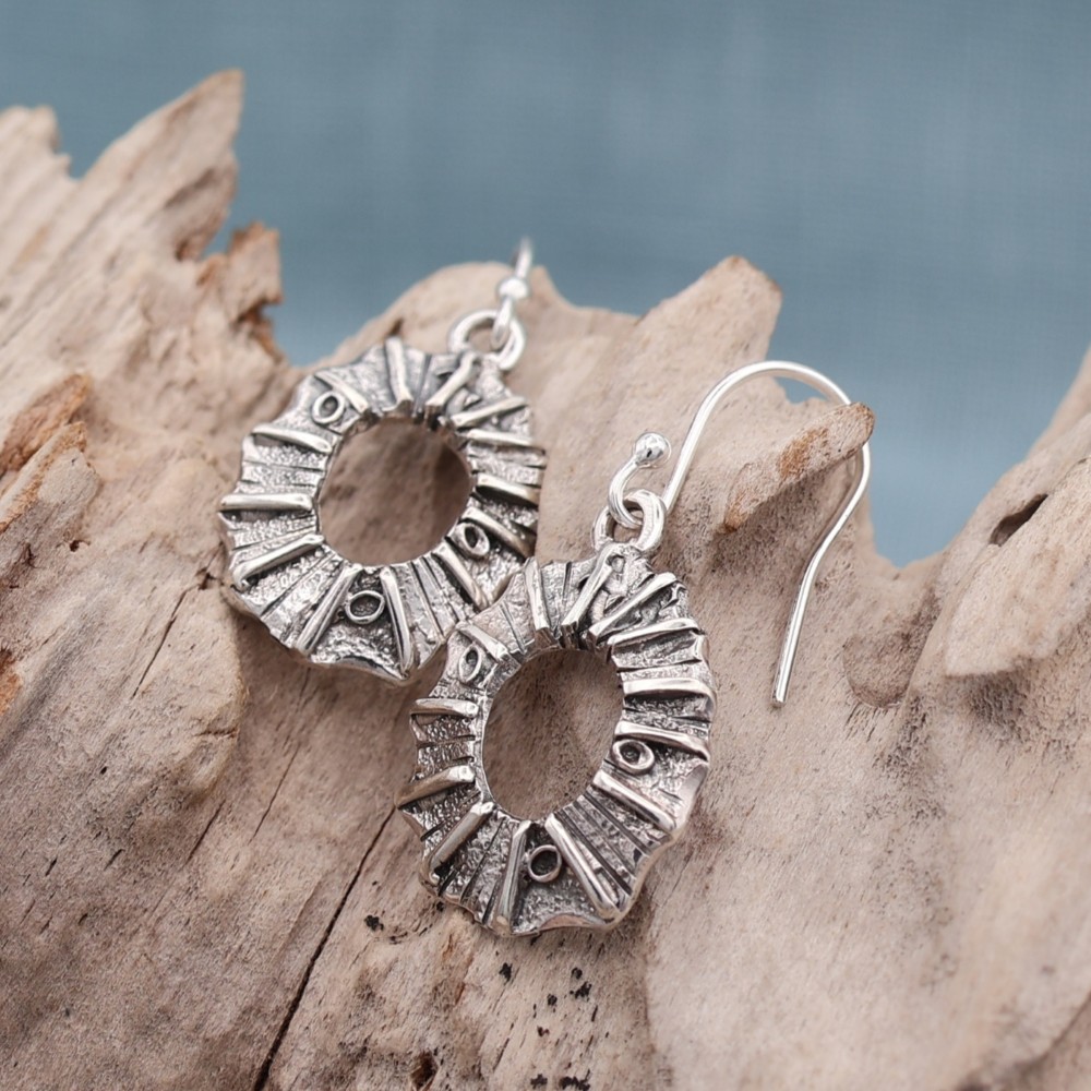 Limpet Shell Fragment Drop Earrings - Image 2